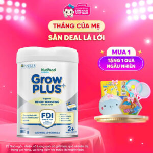 Sản phẩm dinh dưỡng công thức GrowPLUS+ 2+(Bạc), 800g (trên 2 tuổi)