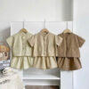 Set áo thun tay ngắn và quần short vải cotton thời trang mùa hè cho bé trai 1-5t